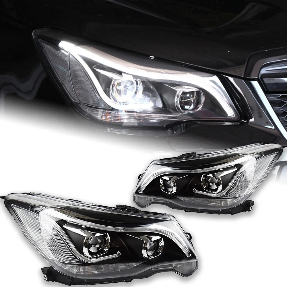 

AKD Car Styling Head Lamp for Forester Headlights 2013-2016 Forester LED Headlight Angel Eye DRL Hid Bi Xenon Auto Accessories