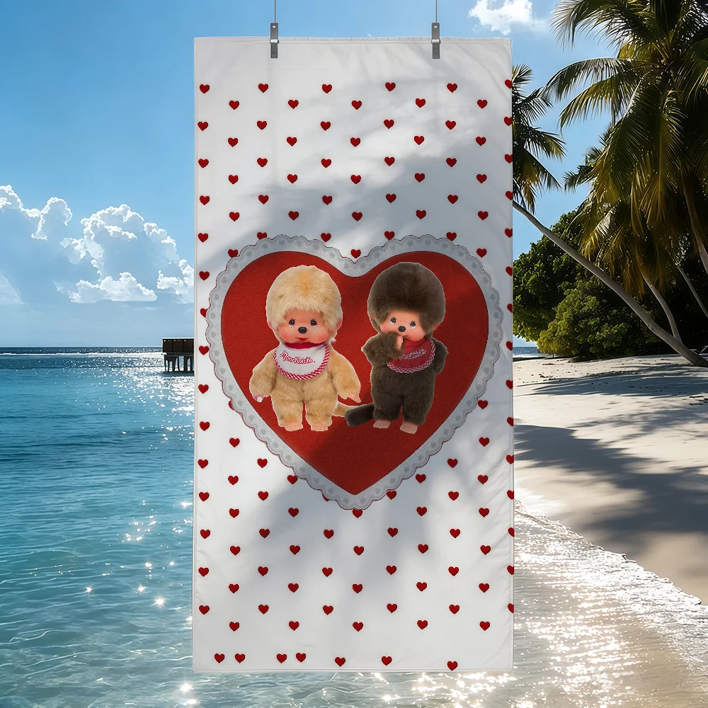 Cartoon M-Monchhi-chiS Cute Towel Soft Pool Gift For Travel Gym Shower Camping Quick Dry Sports Beach Towels