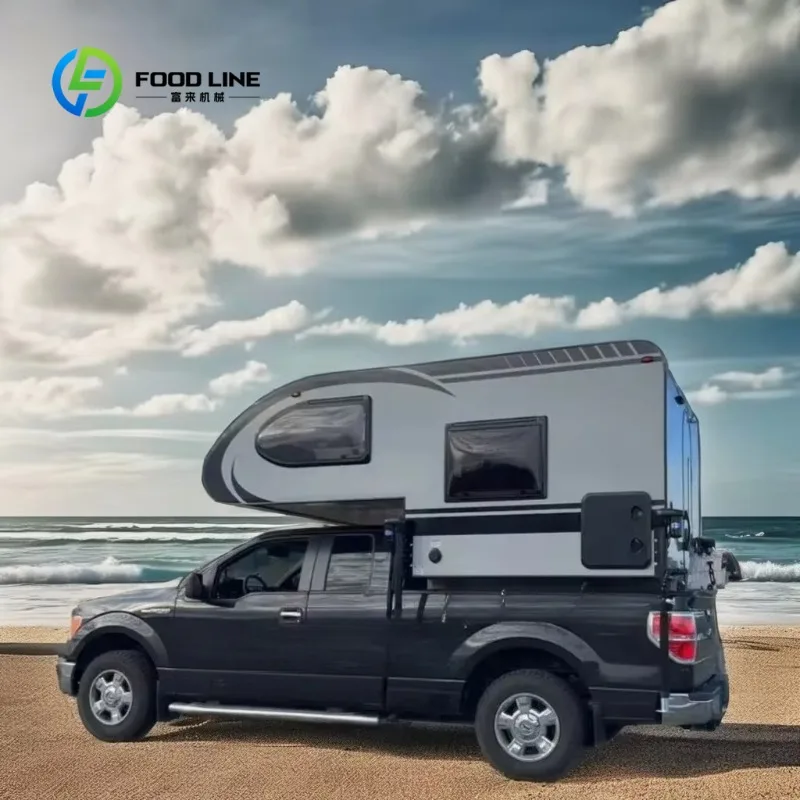 Motorhome Class C Hard Roof Waterproof Pickup Truck Camper Travel Trailers with Kitchen for Outdoor Adventure Customized