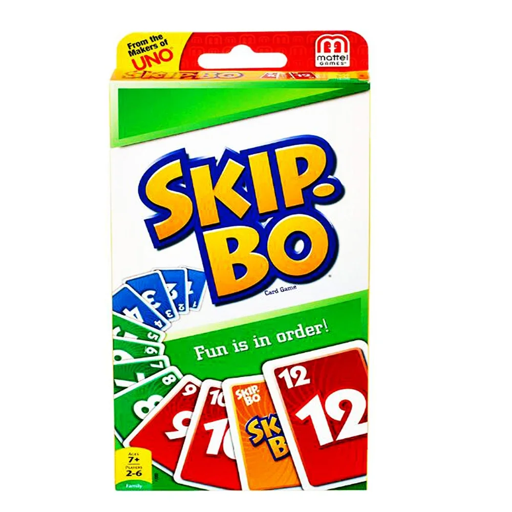 Mattel Games UNO:SKIP BO Card Game Multiplayer UNO Card Game Family Party Games Toys Kids Toy