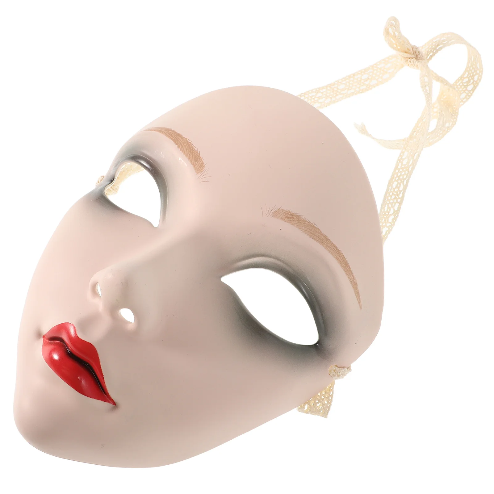 

Full Face Chinese Style Mask Traditional Handmade Hanfu Cosplay Accessory Masquerade Party Stage Performance Decoration