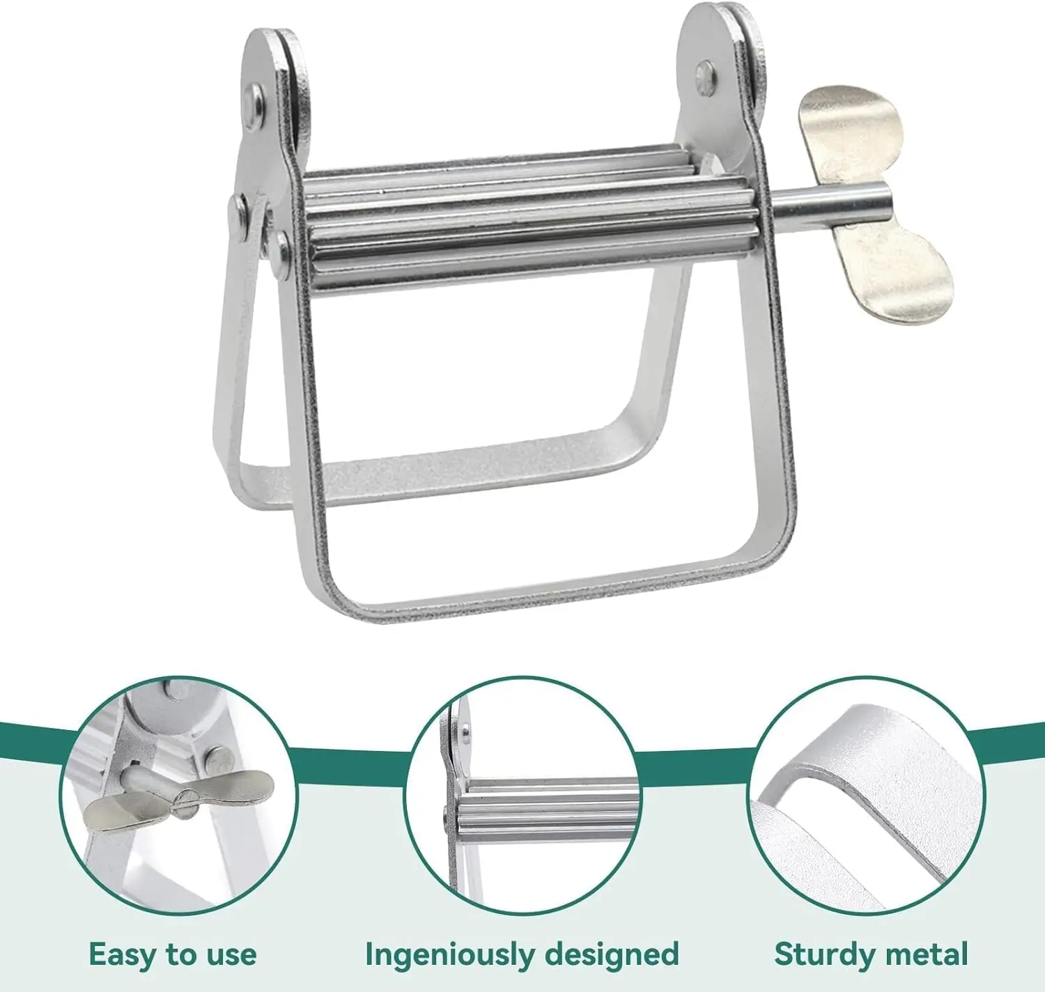 Metal Toothpaste Tube Squeezer Large Multifunctional Tube Wringer Roller Dispenser for Hair Color Dye Paint Tubes Home Tool view 2