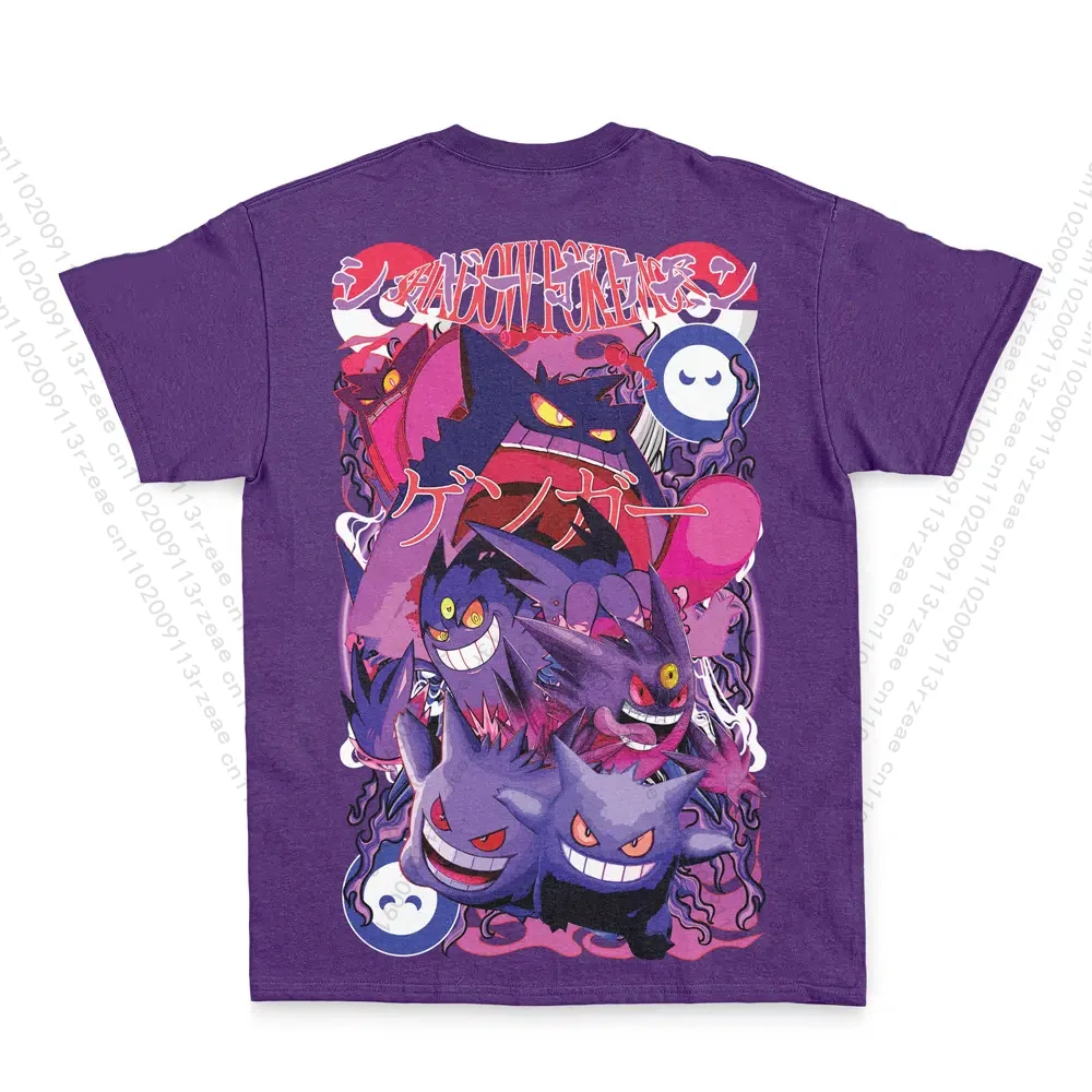 최신 일본 애니메이션 겐가 V5 포켓몬 코스프레 남성 힙합 프린트 패션 캐주얼 티셔츠 키즈 퀵 드라이 스트릿웨어 티셔츠