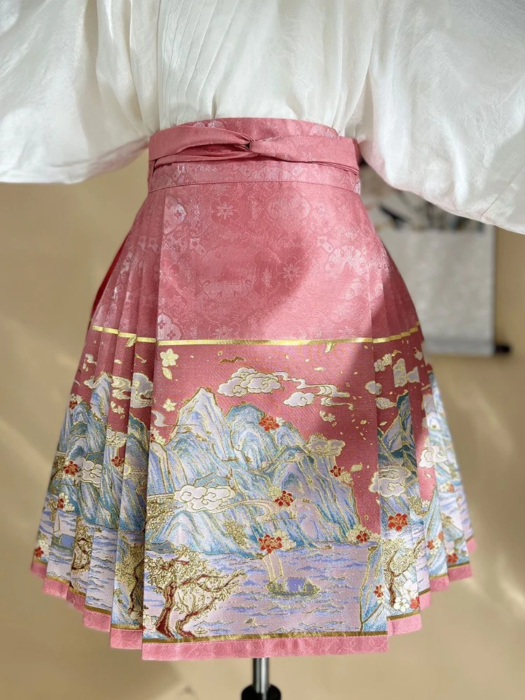 Summer 2025 Horse Face Skirt Women New Vintage Style Hanfu Chinese Style Tang Style Daily Skirt Woman