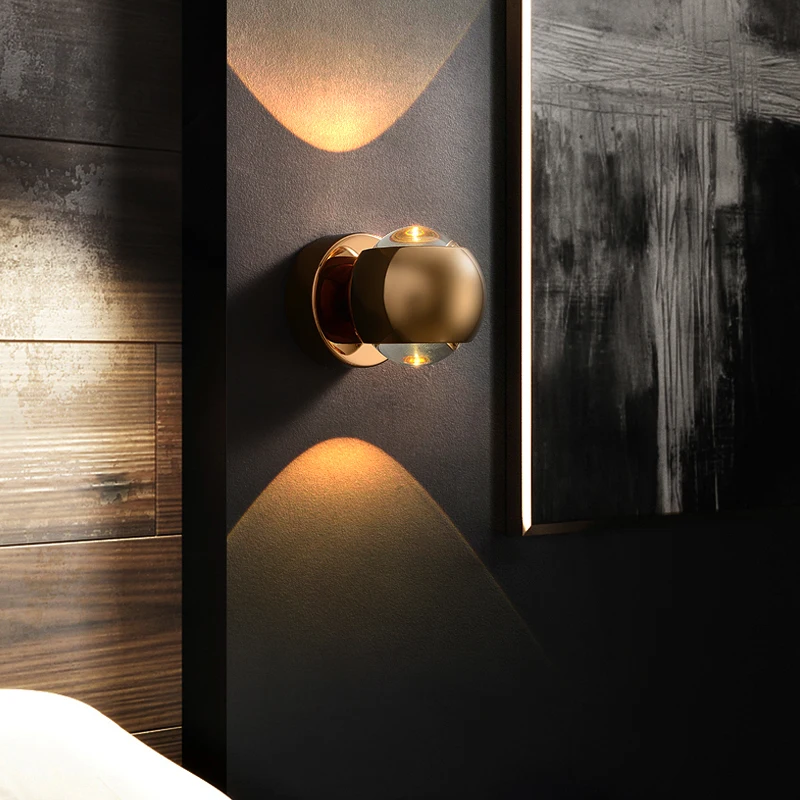 Minimalist Hallway Decor Background Wall Lamps Bedroom Bedside Wall Lights Washing Wall Sconce Up and Down Luminescence Lights