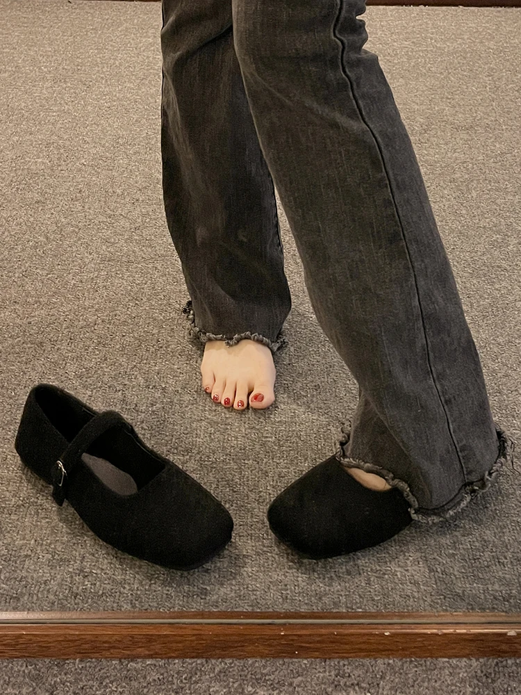 Damskie jesienne mokasyny z płytkimi ustami i palcami jesienne damskie trampki na co dzień mokasyny mieszkania Retro jesienne mokasyny nowa zima
