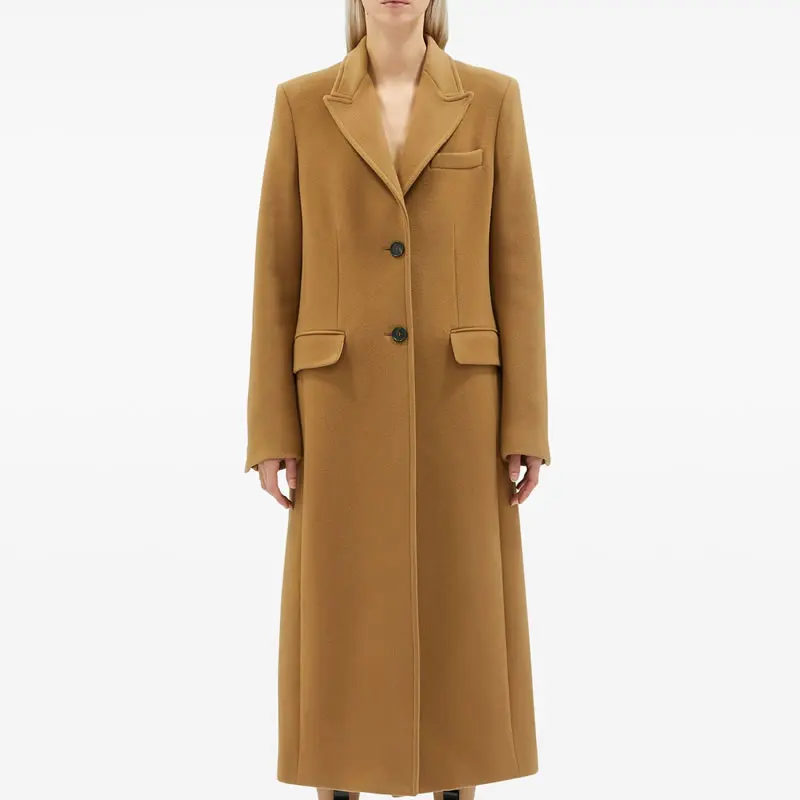 

Winter Woolen Women Single Breasted Coat Long Sleeve Warm Coat