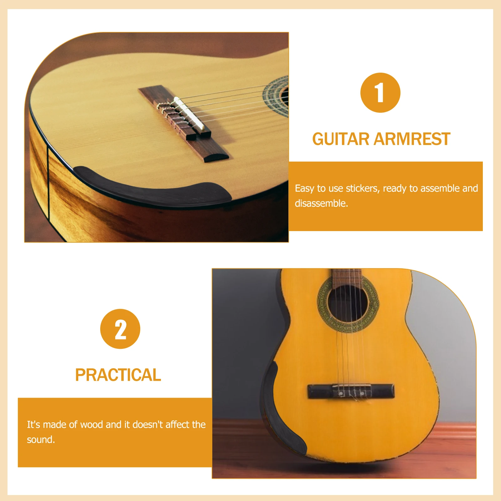 

Guitarist Holder Armrest Accessory Support Handrest Classical Assistance Wood Protection