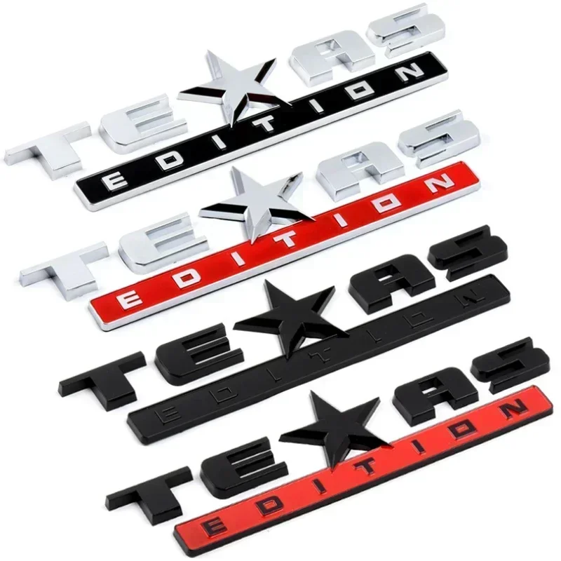 Car Body Fender Emblem Sticker Rear Trunk Badge Decals for Jeep Texas Edition Logo Wrangler Compass Patriot Liberty Renegade