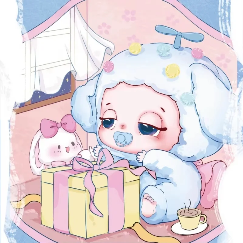 Nova série duoudou sorte vinil bonito caixa cega surpresa boneca figura ornamento aniversário menina presente de halloween brinquedos genuínos