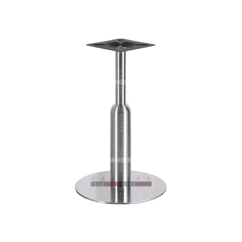 

Stainless steel plate round chassis restaurant table legs table feet metal wrought iron office negotiation western food coffee b