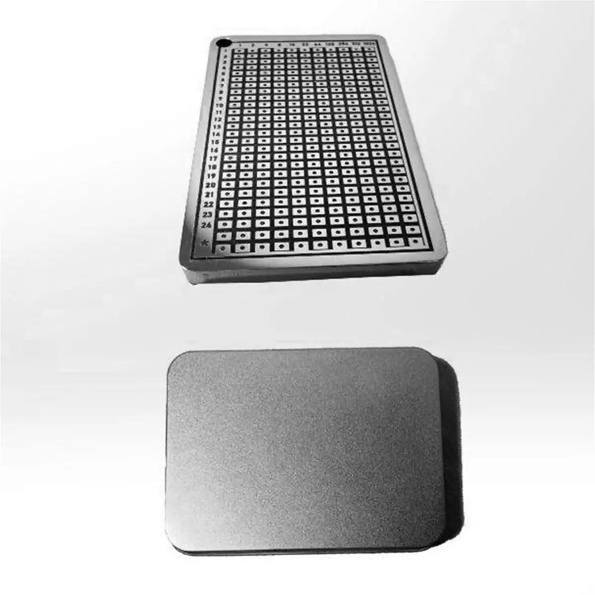 HITL Memorization Word: Plate Double-Sided 24-Bit 12-Bit Hardware Password Bip39 Engraved Steel Plate Key Seed Phrase