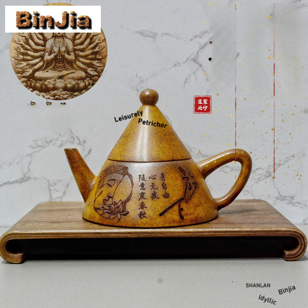 

200ml Luxury Yixing Purple Clay Teapots Handmade Zen Jade Cone Pot Raw Ore Wood-fired Section Mud Kettle Zisha Tea Set Teaware