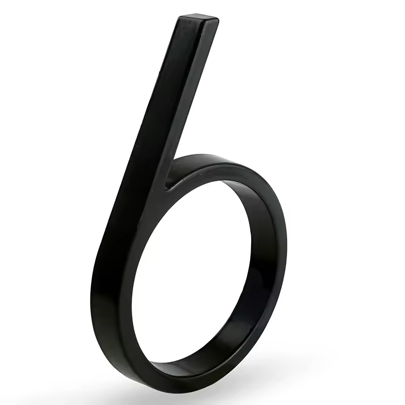 1pc 125mm Floating House Number Outdoor 5 inch Black Zinc Alloy Letter Apartment Door Numbers Mailbox Address Sign #0-9 - Image 11