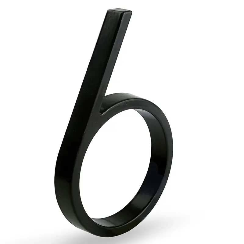 1pc 125mm Floating House Number Outdoor 5 inch Black Zinc Alloy Letter Apartment Door Numbers Mailbox Address Sign #0-9 - Image 11