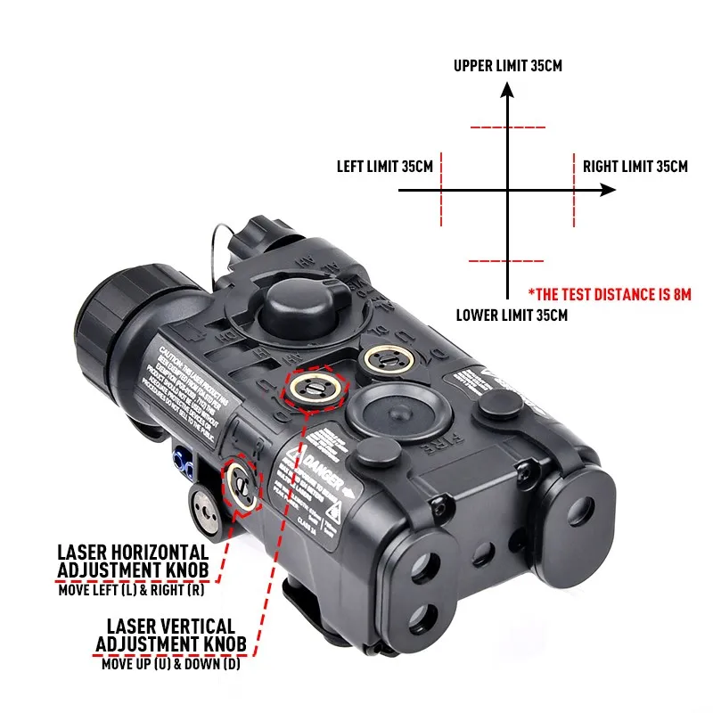 Tactica NGAL Laser Red Green Dot IR Aiming IR Lighting Hunting LED Scout Weapon Lamp Airsoft Accessory Fit 20mm Picatinny Rail