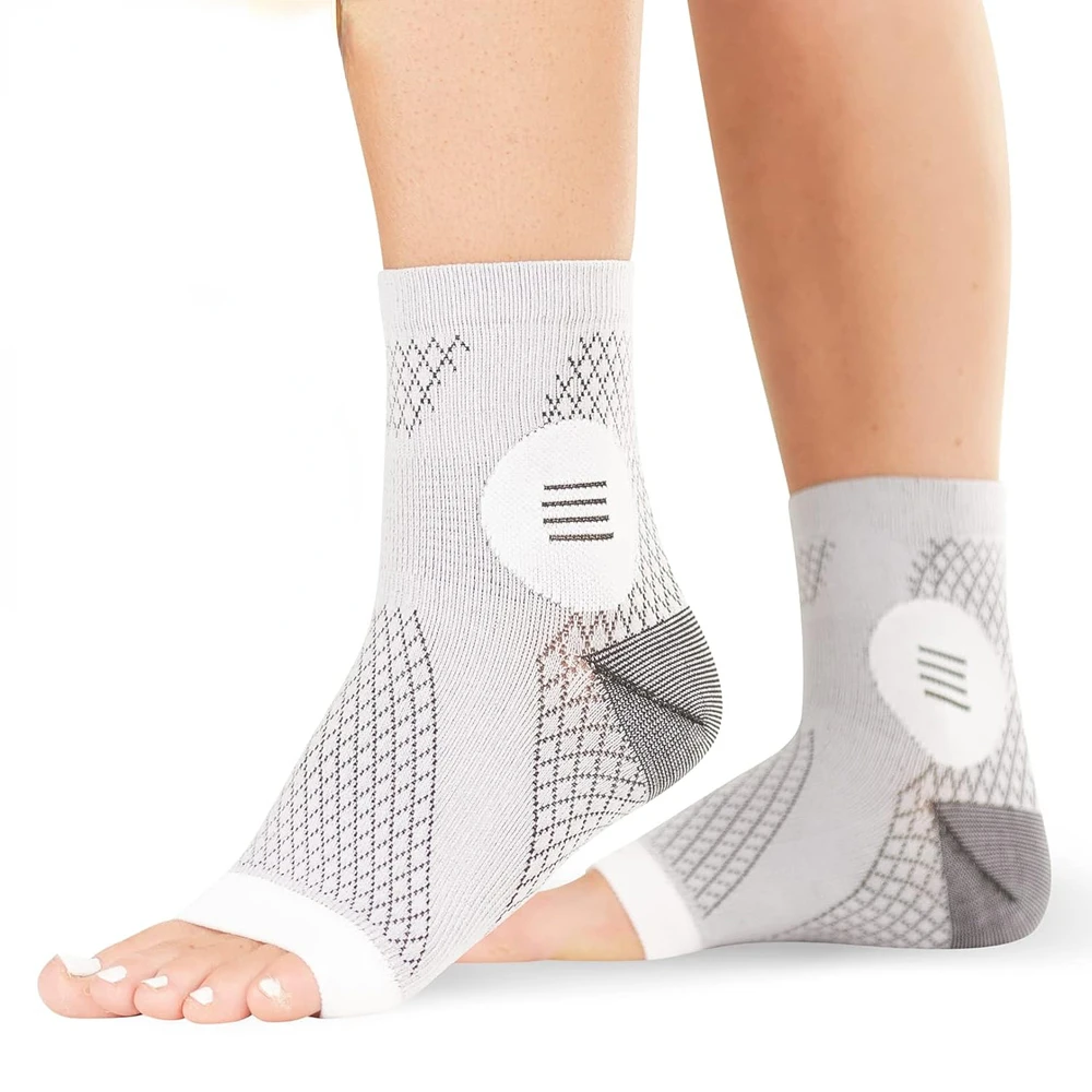 1Pair Neuropathy Socks - Peripheral Neuritis Therapy Compression Diabetic Open-Toe Foot Sleeves for Ankle Gout,Nerve Damage Pain