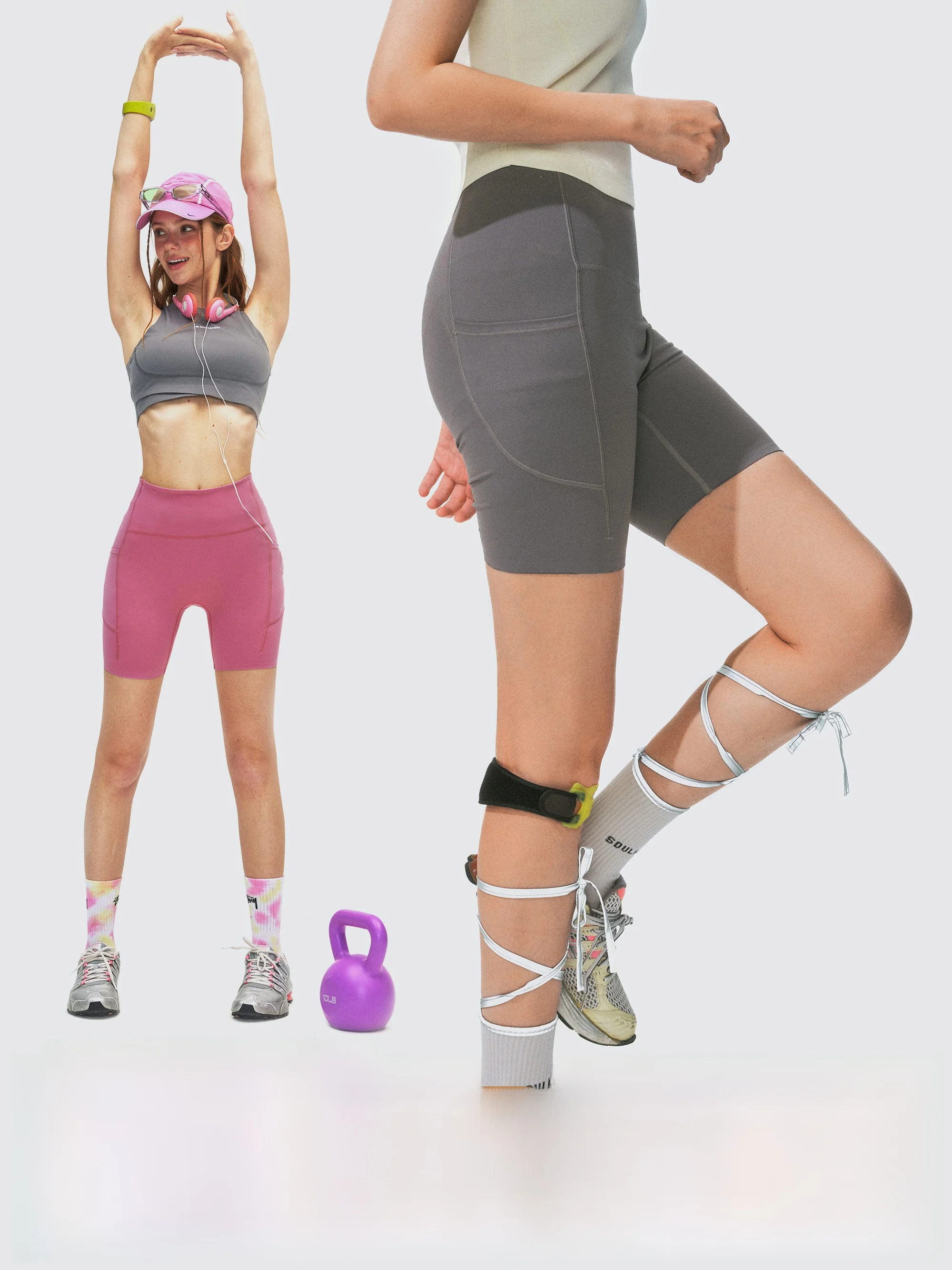 Monterest في الهواء الطلق اليوغا السراويل كوي الجافة شعور رائع الرياضة عالية الخصر ort طول أربع قطع النايلون دنة مزيج سليم صالح