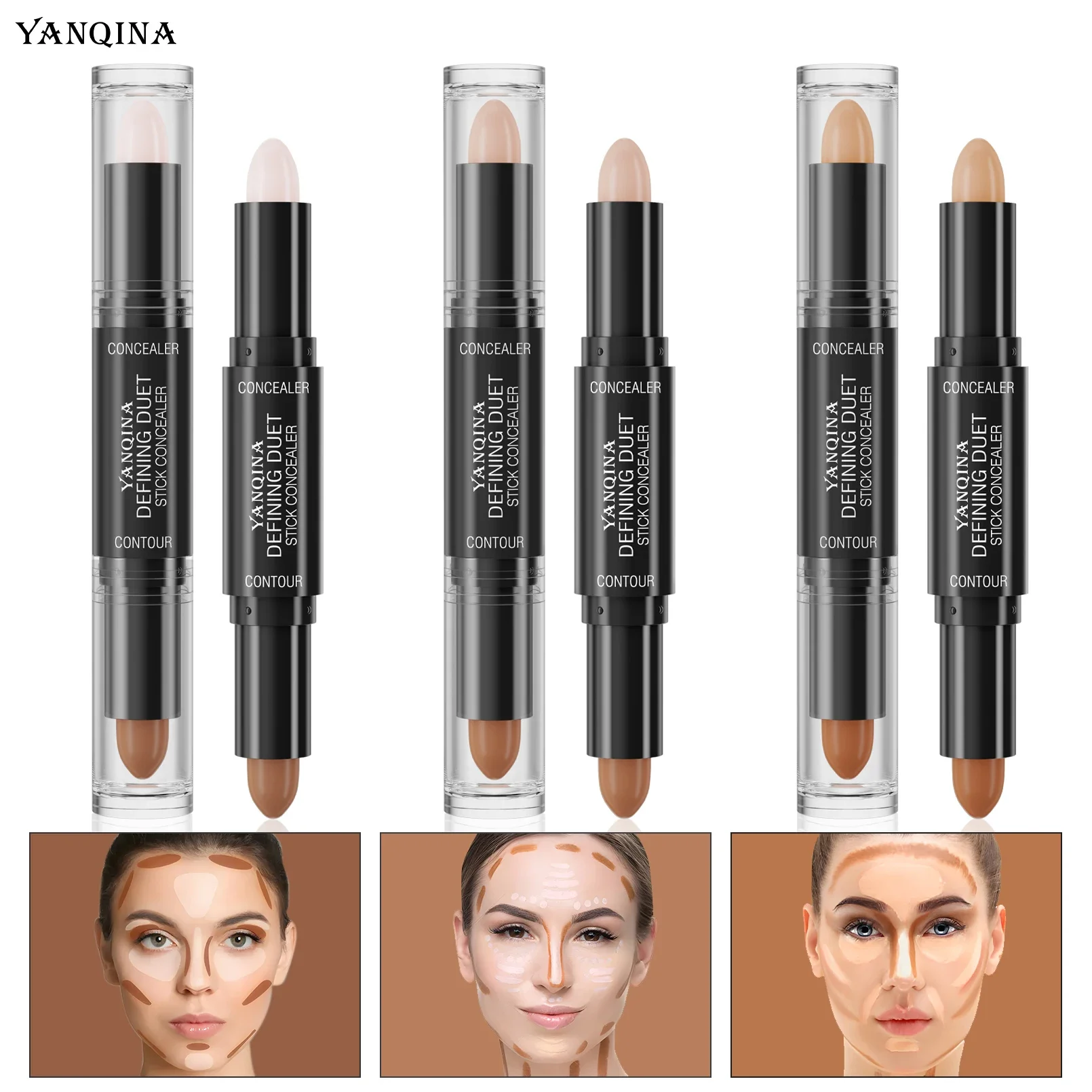 Correcteur éclaircissant, bâton de Contour, même le teint de la peau, cernes, imperméable, longue durée, fond de teint pour le visage, stylo correcteur