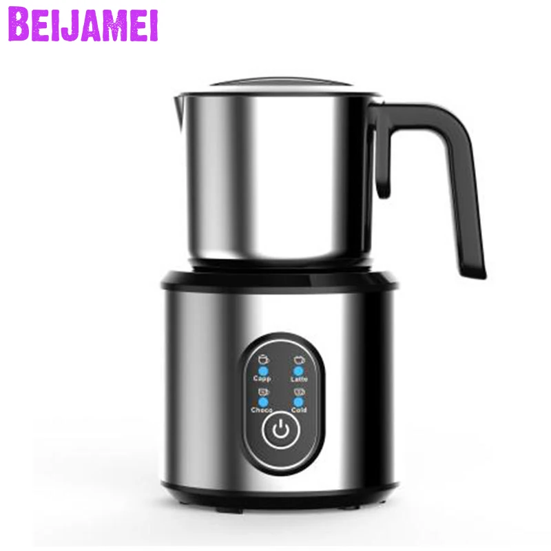 

BEIJAMEI Kitchen Appliances Electric Milk Frother Machine Automatic Hot Cold for Making Latte Cappuccino Coffee Frothing Foamer