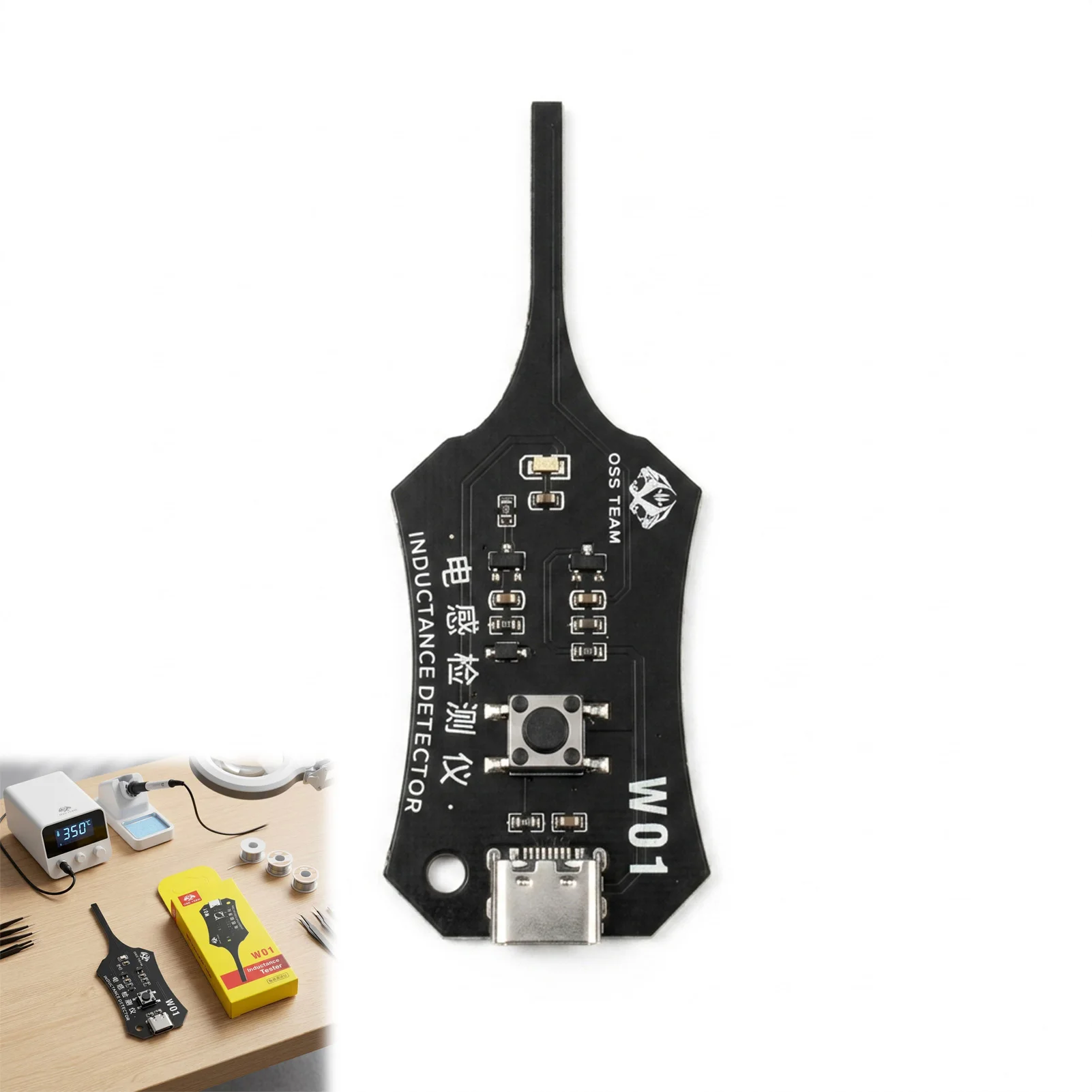 Inductor Tester W01 High-Precision for Mobile Phone Motherboard Repair Fault Detection Compatible with Multiple Smartphone
