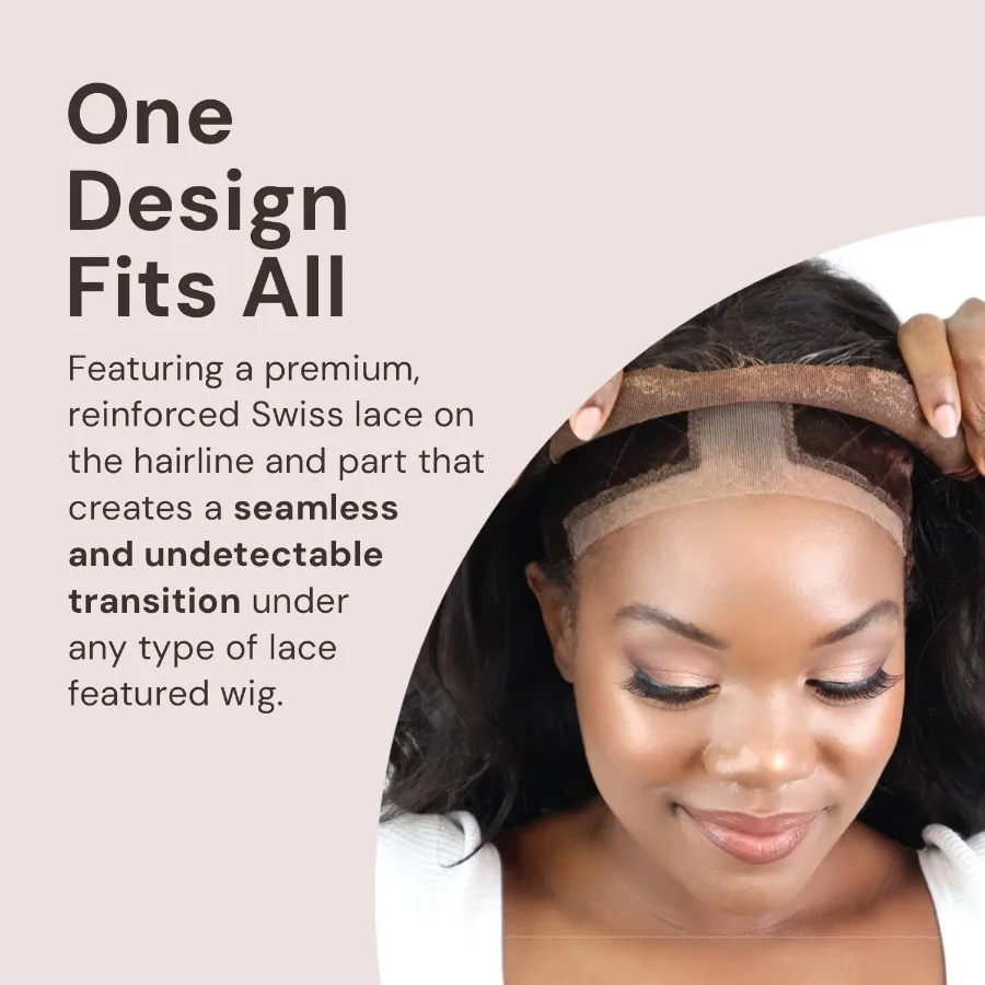 مجموعة ميلا من الدانتيل قبضة شعر مستعار للنساء قبعات شعر مستعار قابلة للتعديل للنساء مع عصابة رأس قابلة للانزلاق لتأمين الجزء العلوي من الدانتيل بشكل مثالي في Pl