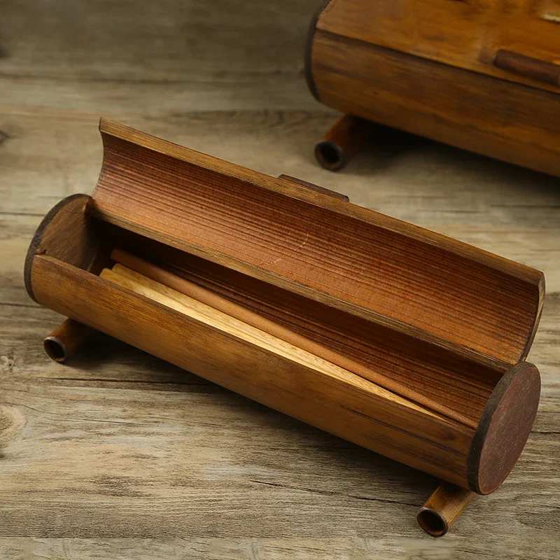 Bamboo chopsticks box household creative personalized storage box storage box kitchen supplies decorative ornament