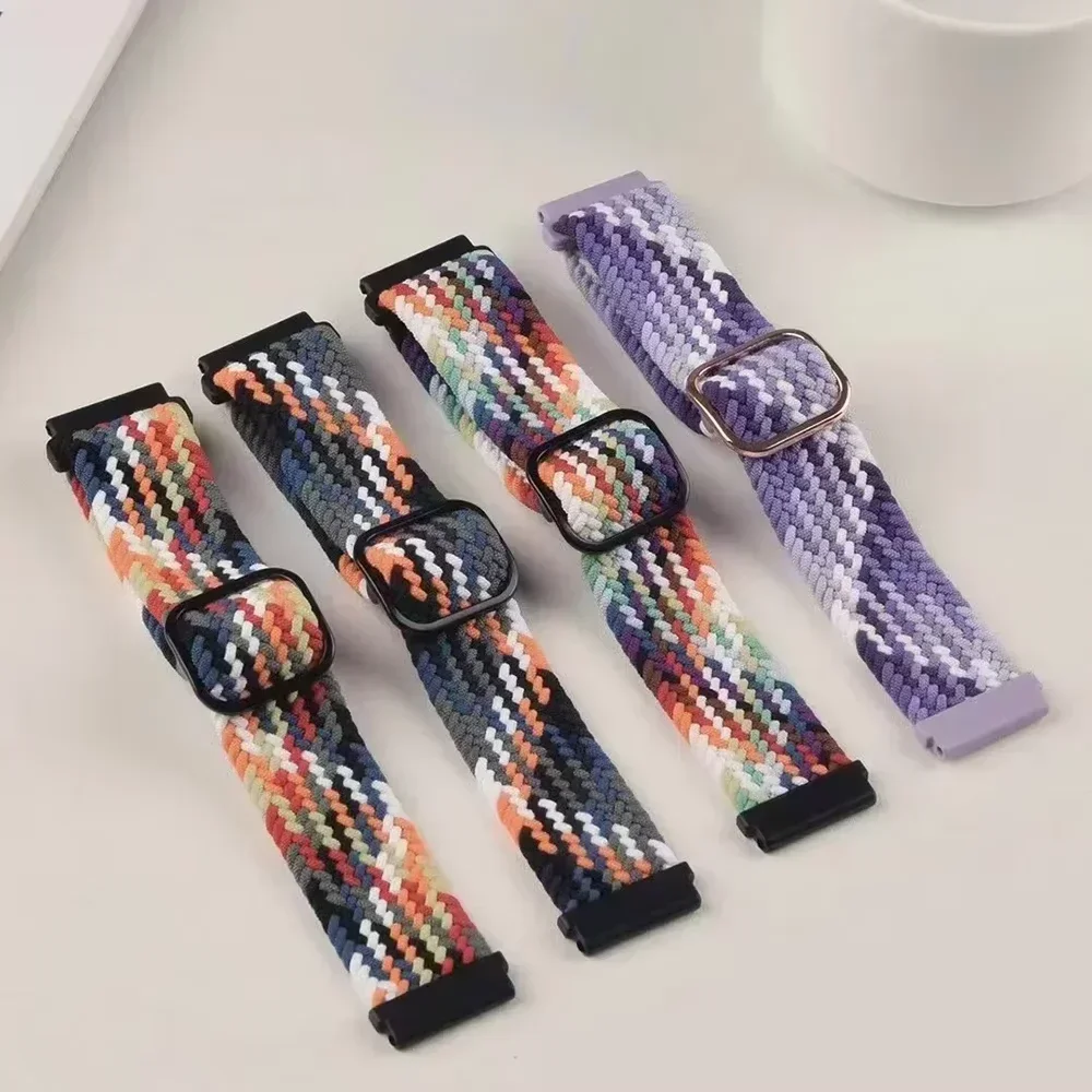 20mm 22mm Nylon Loop Strap For Garmin Forerunner 265 55 965 645 165 Sports Braided Bracelet band Garmin Venu 3/2 Active 5 Correa