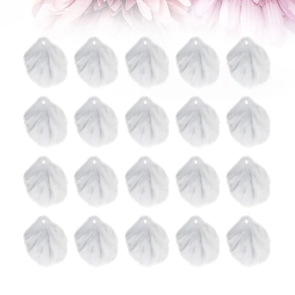 100 pçs simulação acrílico pétala flor de plástico diy acessórios para fazer jóias artesanal decoração transparente artificial