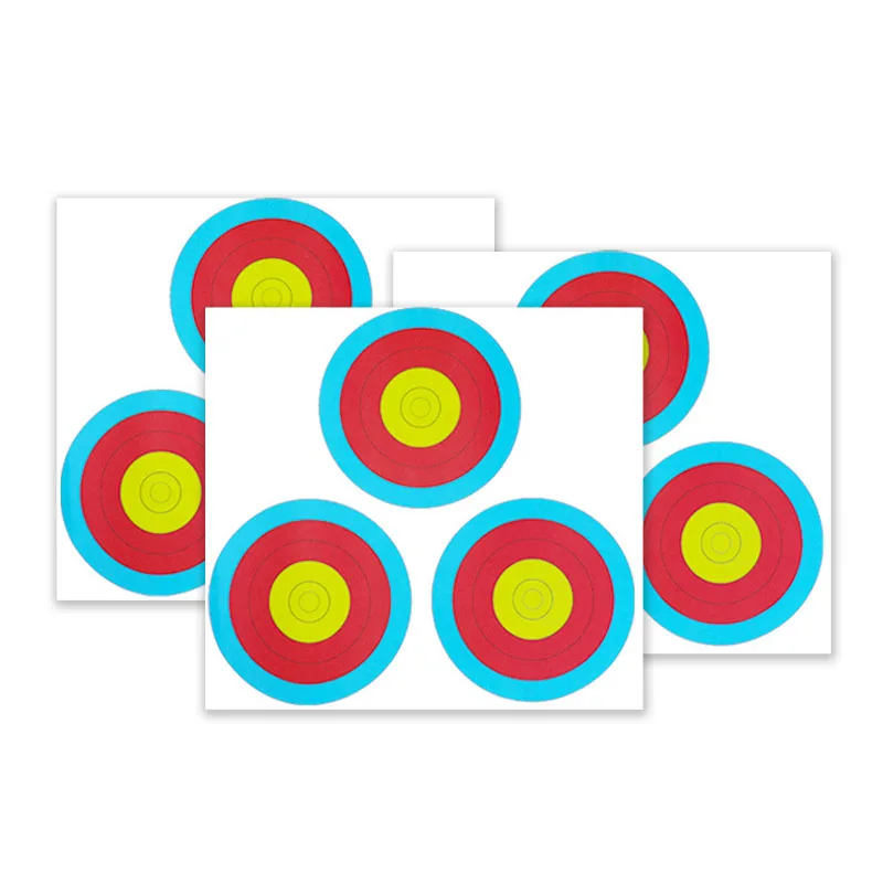20pcs Archery Targets Paper 3 Spot Target Hunting Shooting Indoor or Outdoor Bow and Arrow Accessories