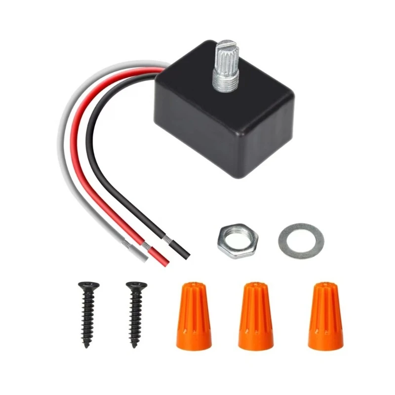 DC12V 5A PWM Rotary LED Dimmer Switch for Halogen/Incandescent/Puck/Awning Light Suitable for Travel Trailer Marine Auto