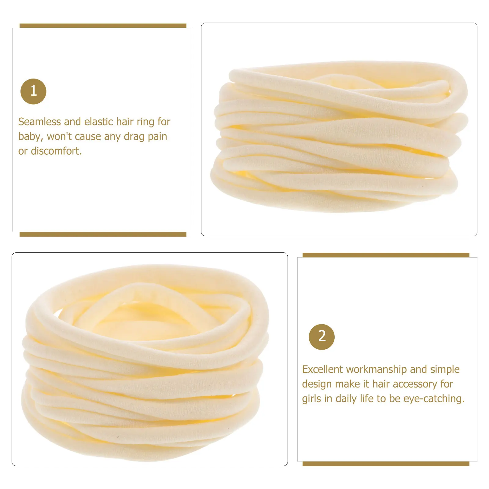 

10pcs Elastic Hair Ring Kids Tie No Trace Bands Comfortable Seamless Ponytail Holders Hair Bands For Girls Daily Use Stylish