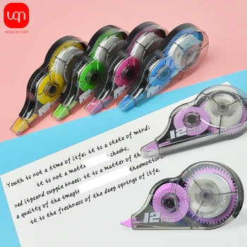 Correcteur de ruban correcteur de grande capacité, 5 options de couleur, fournitures scolaires, papeterie, 5 pièces