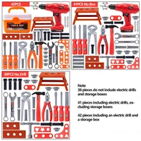 38/42 PCS Pretend Tools Kit Kids Play Repair Tool Set Plastic Construction Toys with Screwdrivers for Toddler Boys Girls Child 6