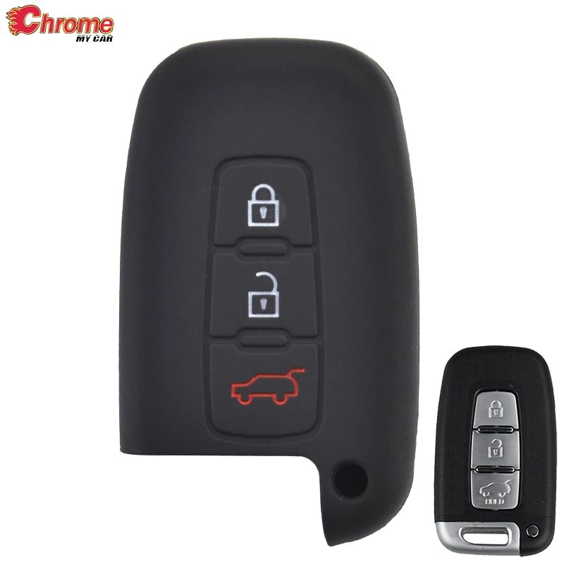 

Силиконовый резиновый чехол для ключей, брелок для Kia Sorento Sportage для Hyundai I30 Veloster Ix35 Tucson 2010-2016, 3-кнопочный пульт дистанционного управления