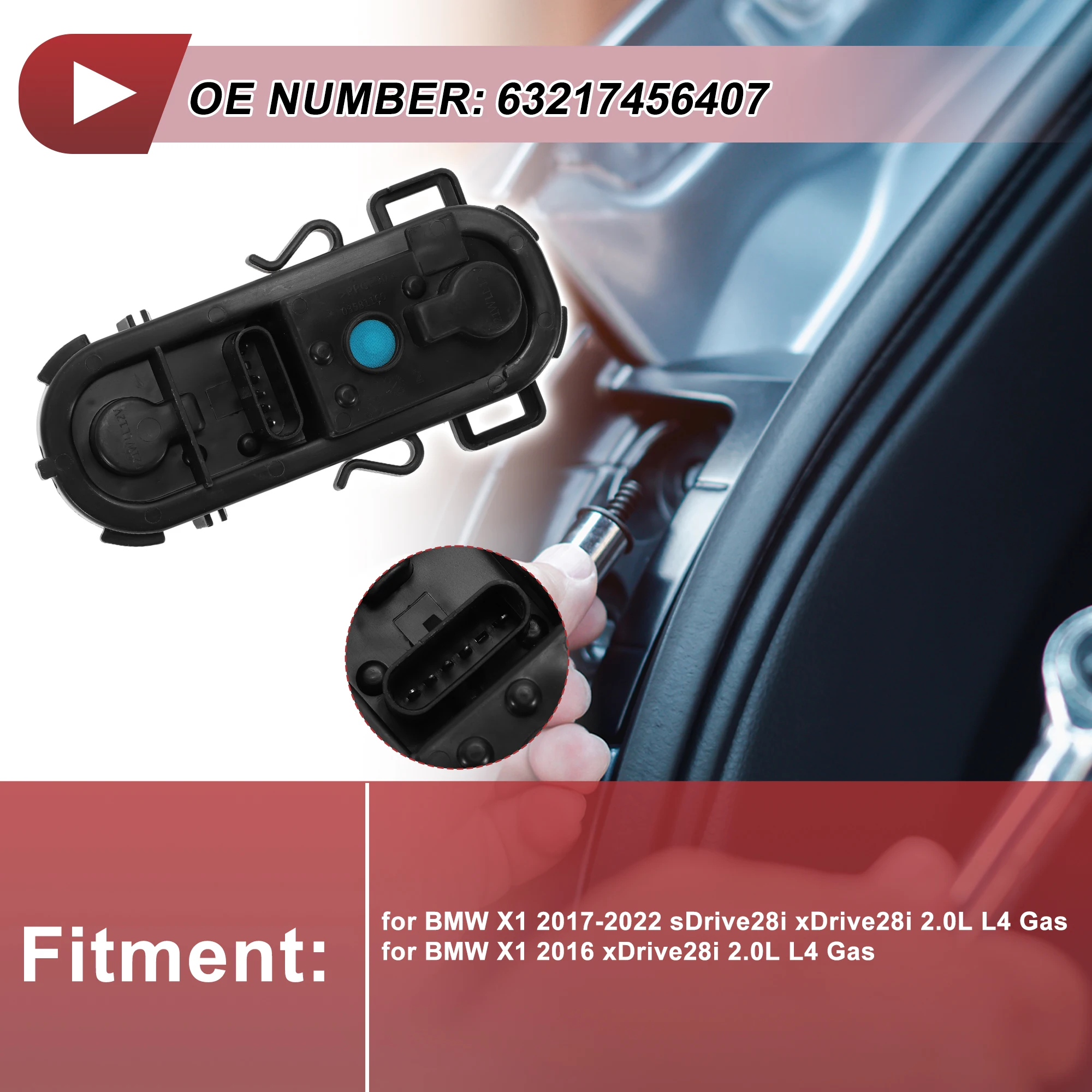 UXCELL Tail Light Socket for BMW X1 2017-2022 SDrive28i XDrive28i 2.0L L4 Gas No.63217456407 Tail Lamp Bulb Connector 5+3 Pins