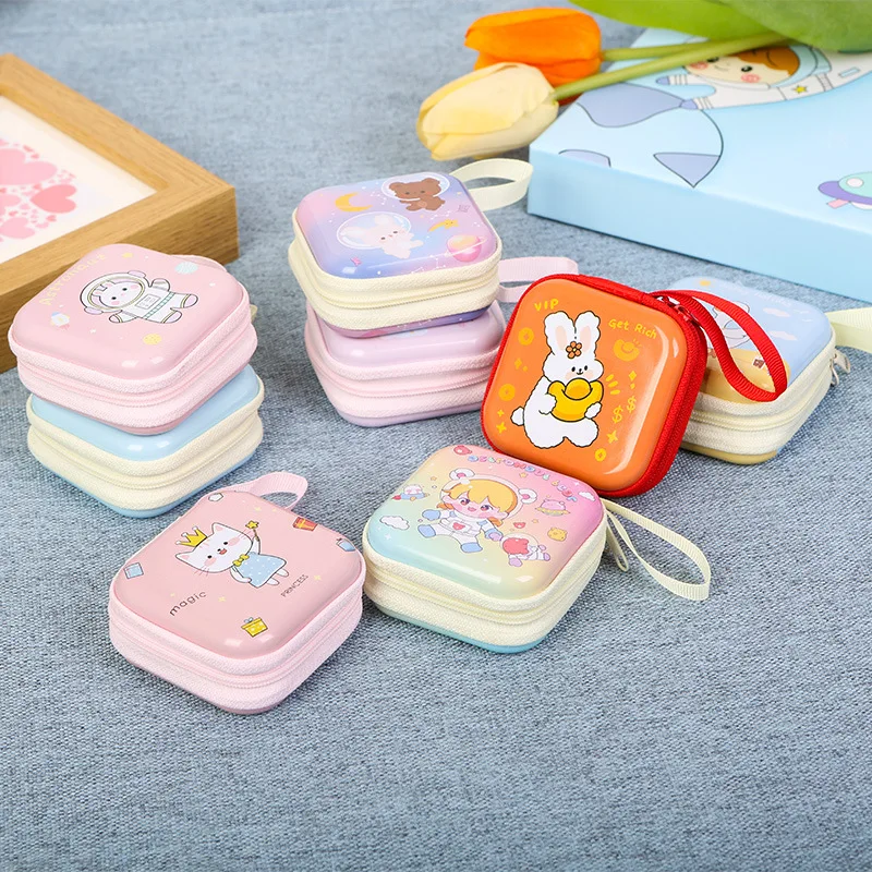 Korea Zero Wallet Children's Coin Bag Creative Cartoon Coin Purse Kids Coin Pouch Mini Purse Earphone Data Cable Key Storage Bag