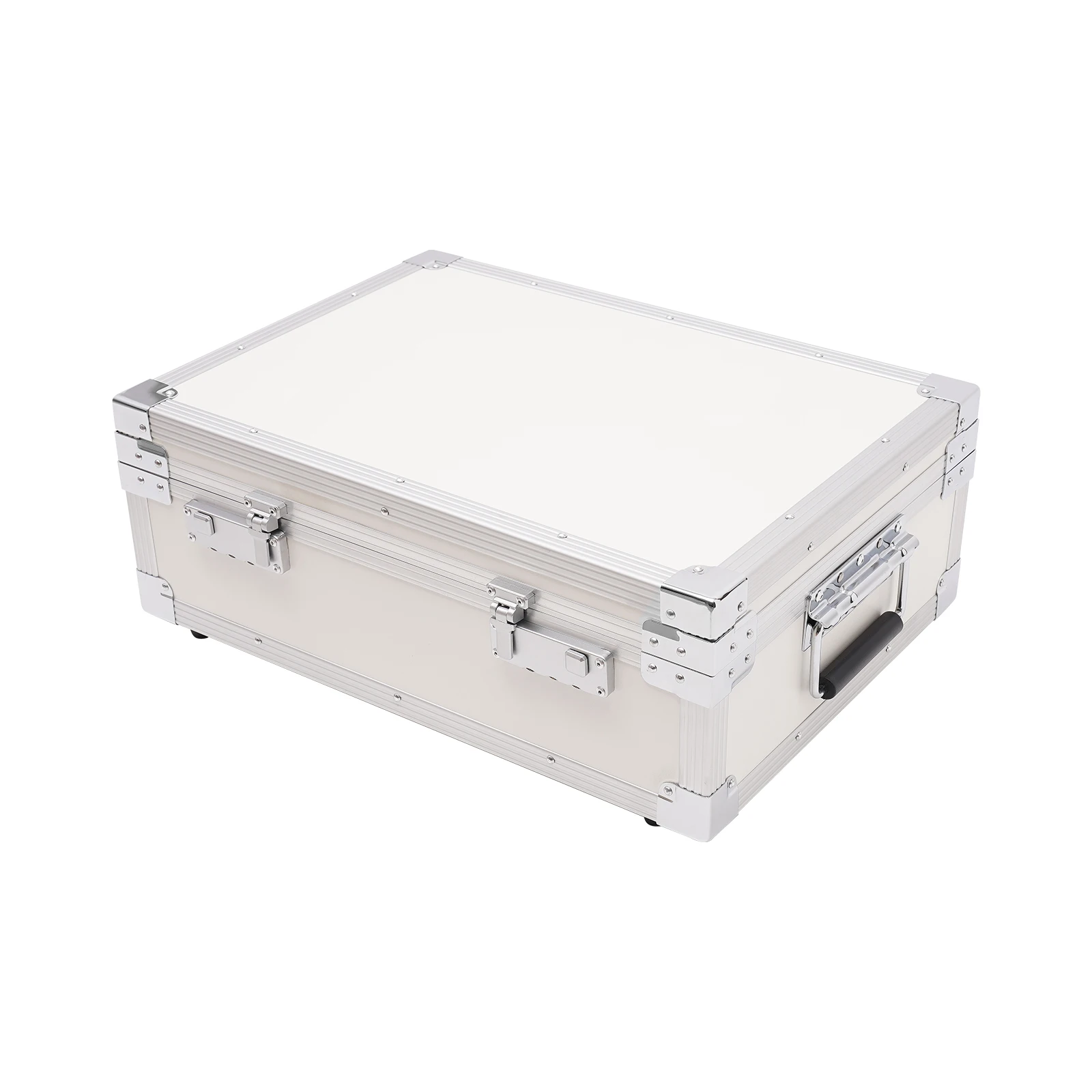 Storage Lock Box, Aluminum Alloy Storage Box, Storage Case with Combination Lock, for Personal Items, Cash, Laptop (Silver)