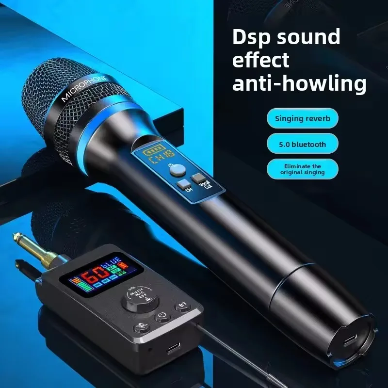 M50 Universal Anti-Feedback Reverb Bluetooth Wireless Microphone, Karaoke Home Entertainment System