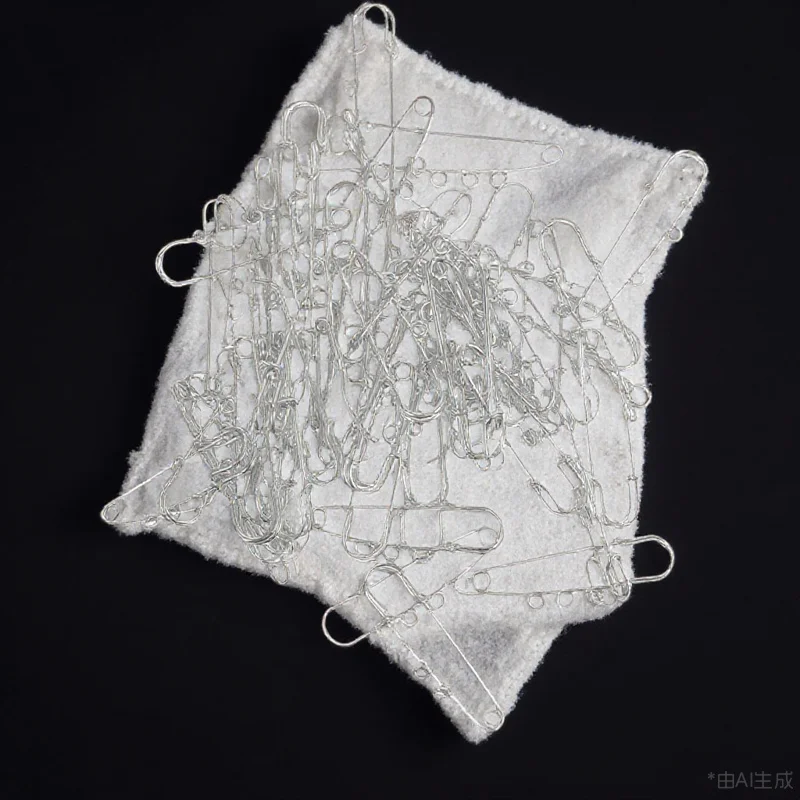 

50Pcs Safety Pins Metal Brooch Findings with Holes for DIY Crafts Heavy Duty Fabric Blanket Pin Decorative Alloy Needle Fixing