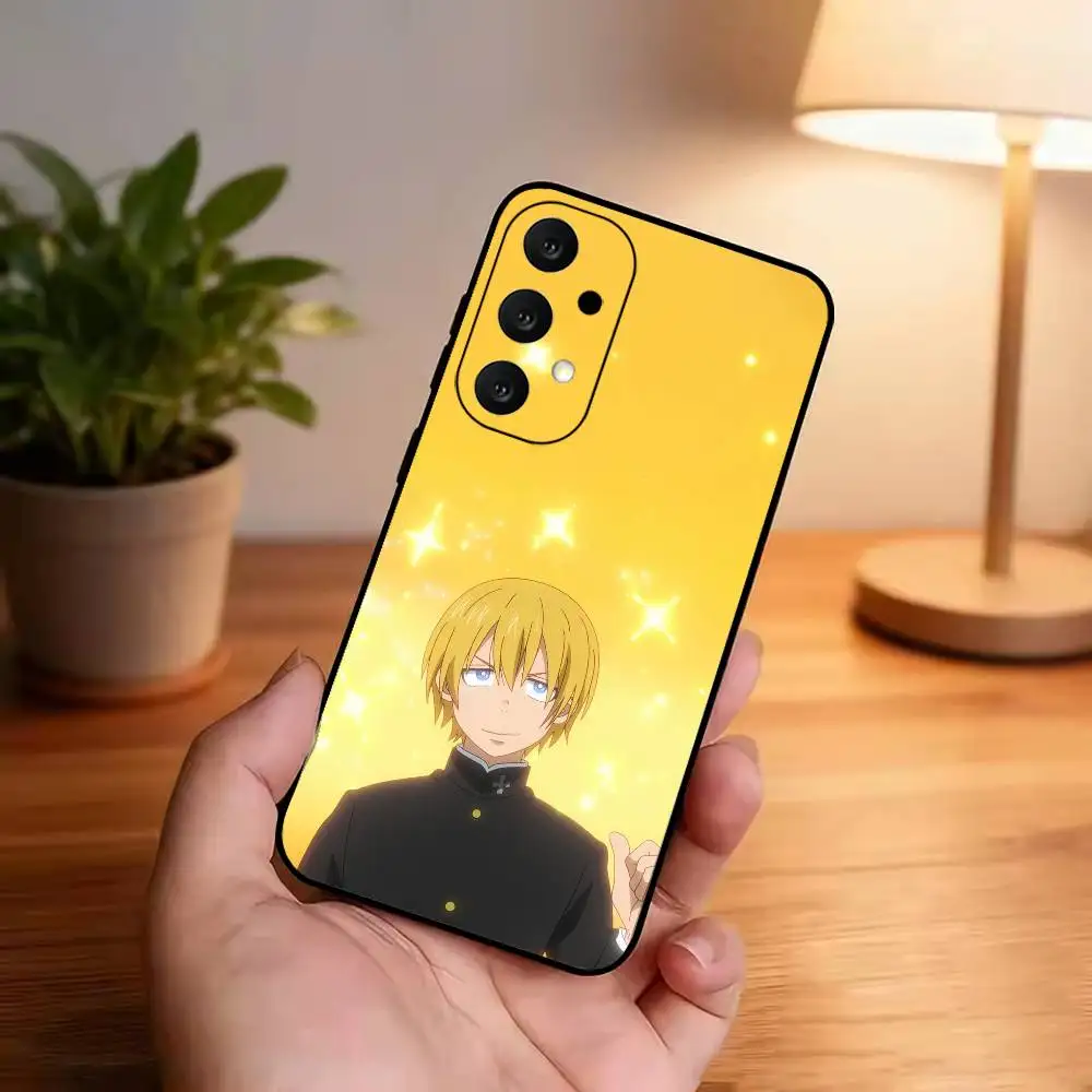 Anime Fire Force Arthur Boyle Slim Shockproof Black Phone Case, Compatible with Samsung S20-S26,Note20,Ultra,Plus,FE,Lite