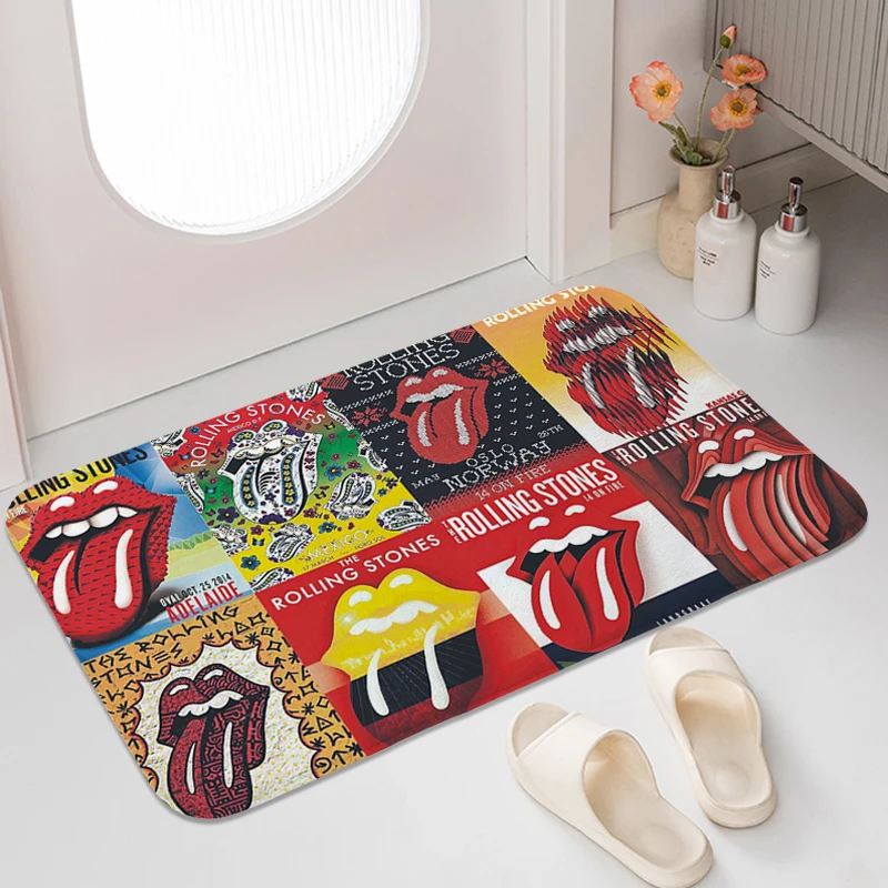 

Living Room Rug Z-Rolling Stones Useful Things for Home Decorations Anime Carpet Washable Non-slip Kitchen Veranda Floor Mat