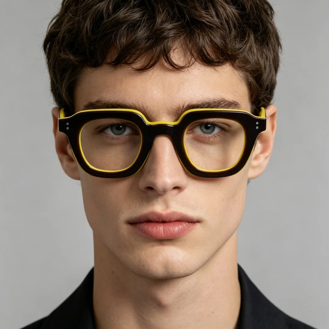 

BETSION Vintage Retro Thick Square Acetate Reading Glasses Trendy Myopia Spectacles Fashion Men Women Colorful Prescription