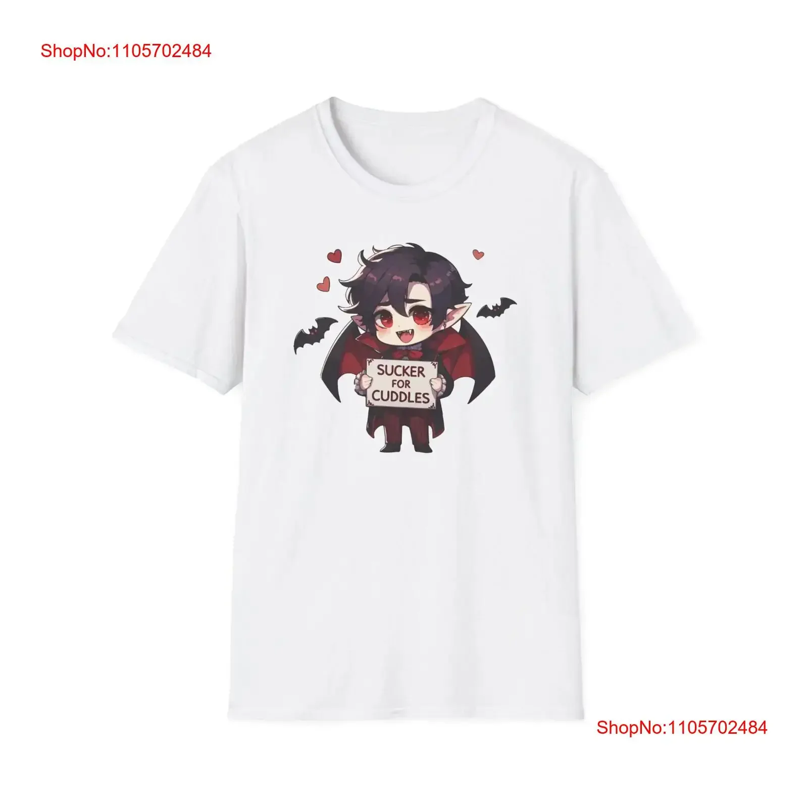 Sucker for Cuddles T Shirt Where Vampires Meet Velvet Softstyle vintage Washed Slightly Casual streetwear Top For Everyday Wear