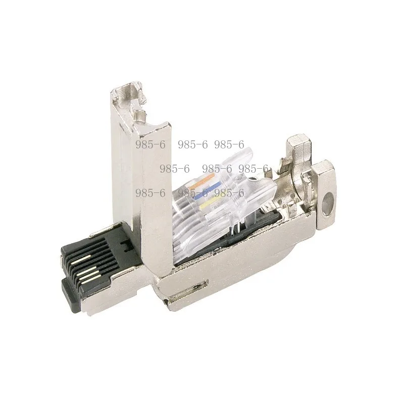 Metal Shell PROFINET Network Connector Cat5 10/100Mbps Field Installable Industrial Data Plug