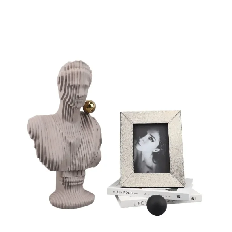 Modern Simple Resin Cut Female Figure Art Sculpture Ornament Model for House Living Room Bedroom Entrance Home Accessories