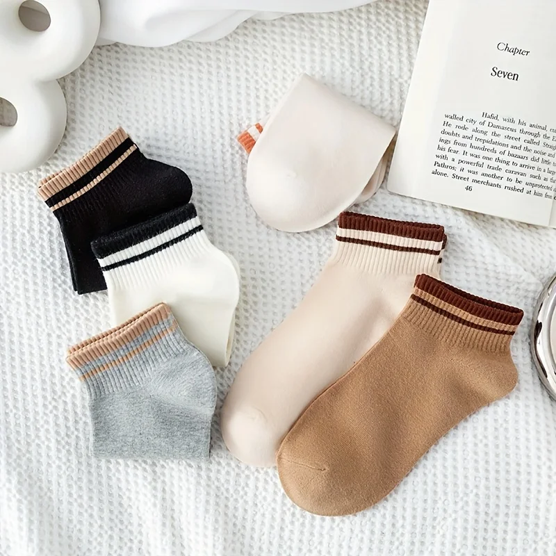 10 أزواج من الجوارب النسائية القابلة للتنفس، والجوارب النسائية الرياضية غير الرسمية ومتعددة الاستخدامات