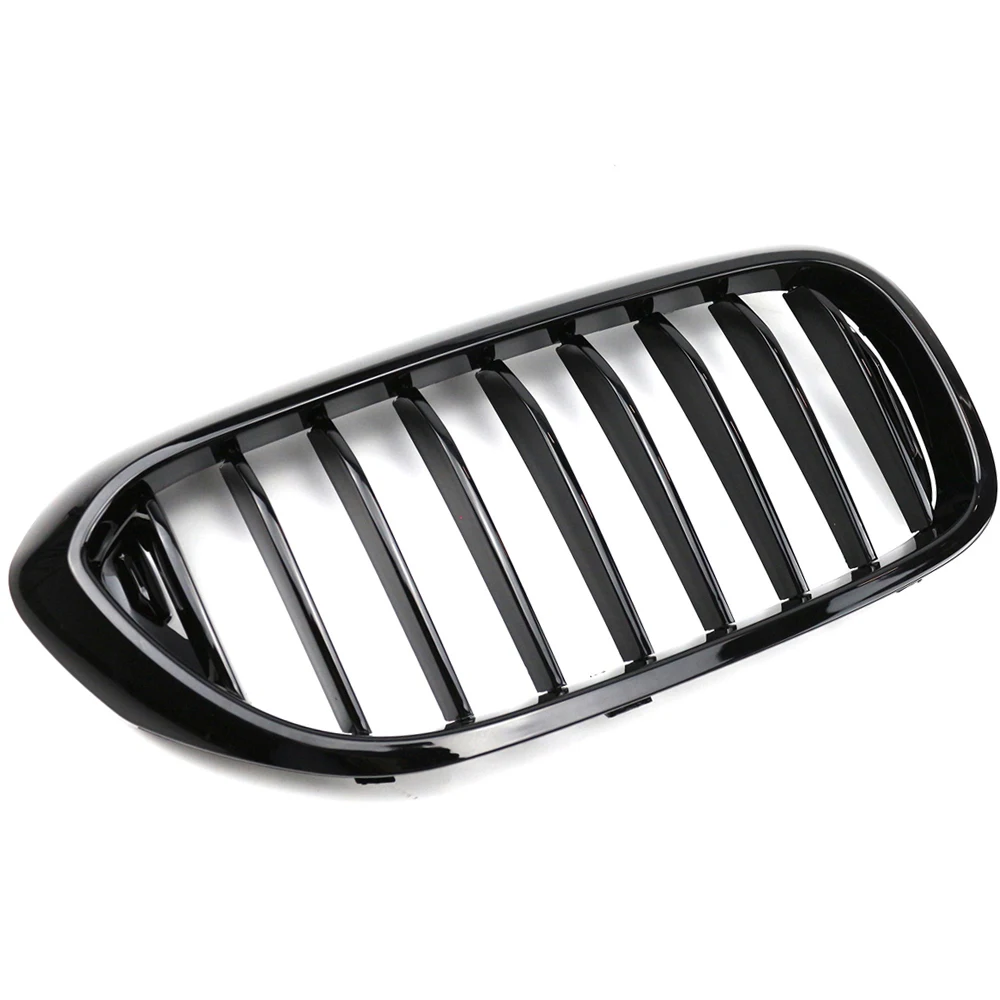 ABS Single Slat Gloss Black Grills Przedni grill nerkowy do Bmw serii 5 G30 G38 525I 530I 540I 550I 217-2020 Wymiana samochodu