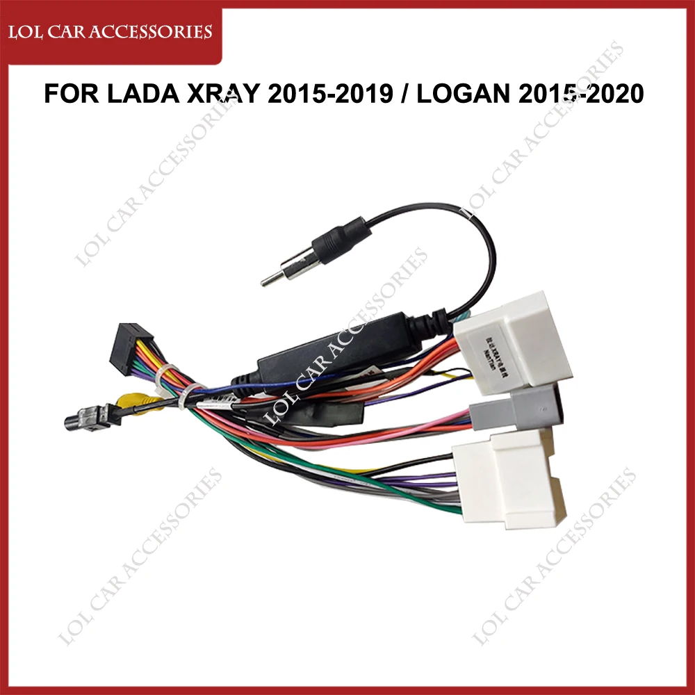 

For LADA XRAY / LOGAN 2015-2019 Car Radio GPS MP5 Stereo Player Android Power Cable Wiring Harness