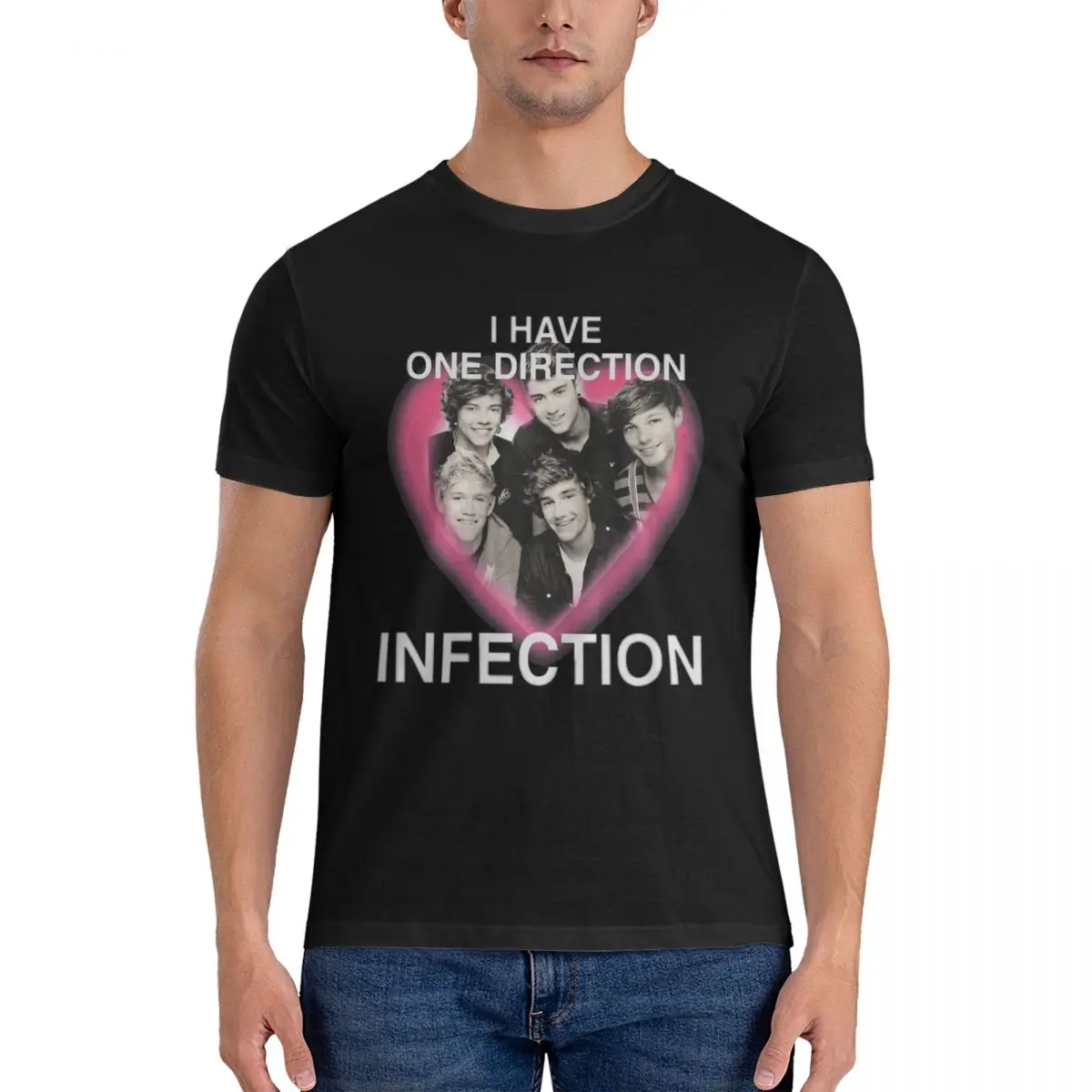 

Футболки I Have A Direction Infection Essential, мужские хлопковые забавные футболки с круглым вырезом, футболки с короткими рукавами, одежда для взрослых